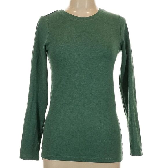 Lunya Restore Heather Space Green Cotton Long Sleeve Shirt Thermal Base Layer L - Picture 2 of 8